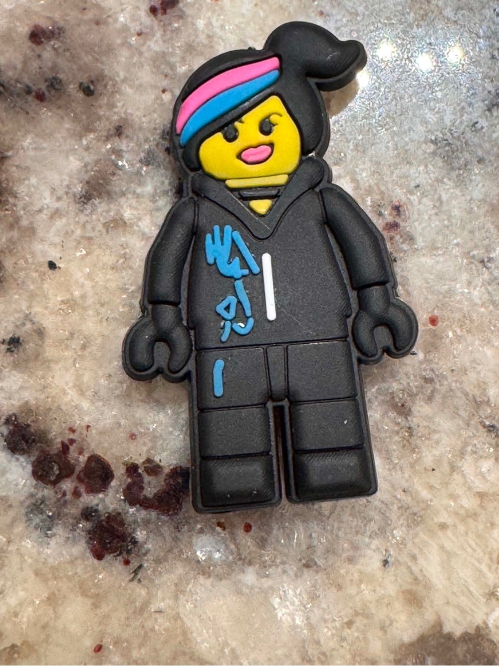 CROCS Black LEGO Ninjago Character Jibbitz with Yellow, Pink & Blue Accents